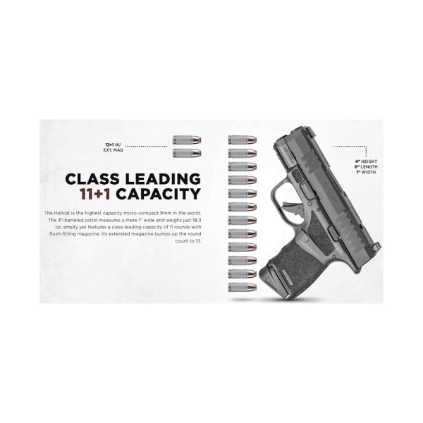 Pistole Springfield Armory HELLCAT Micro-Compact 3″  9mm Para - Schwarz, Bild 4